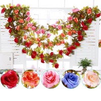 8ft Artificial Silk Rose Flower Ivy Vine Leaf Garland Wedding Party Home Decor   183269999851